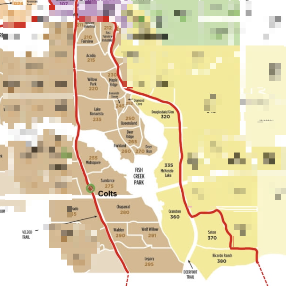 Calgary South Colts Boundaries
